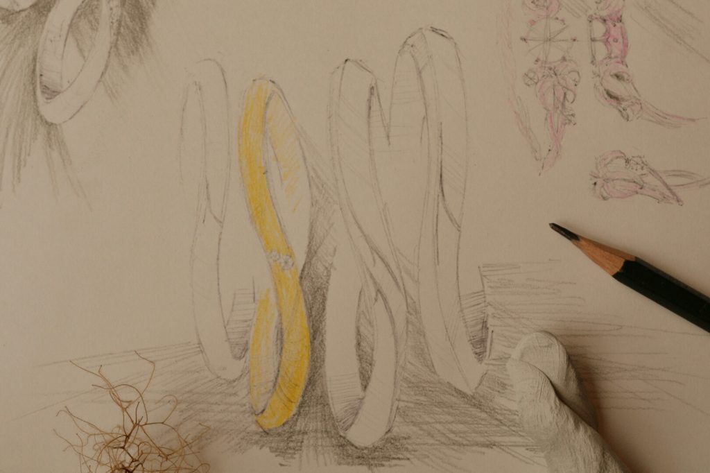 結婚指輪のデッサン画像