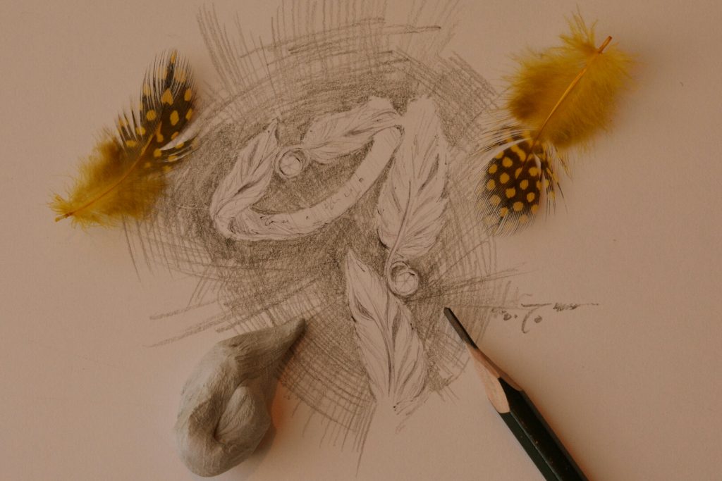 羽のデッサン画像沼津