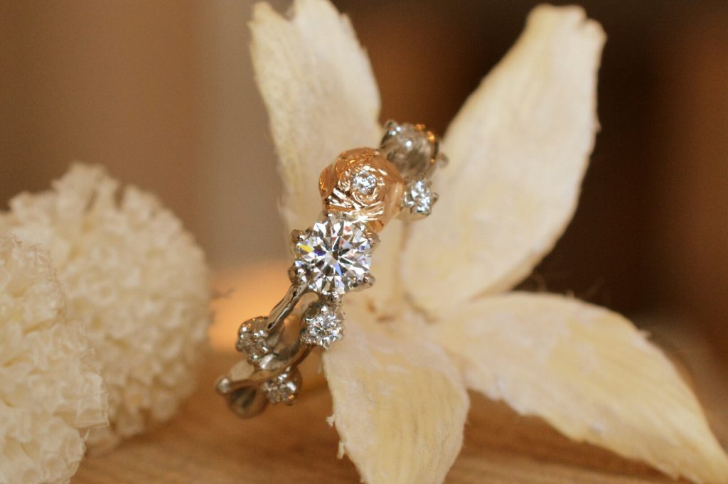 婚約指輪に薔薇をフルオーダー沼津三島
