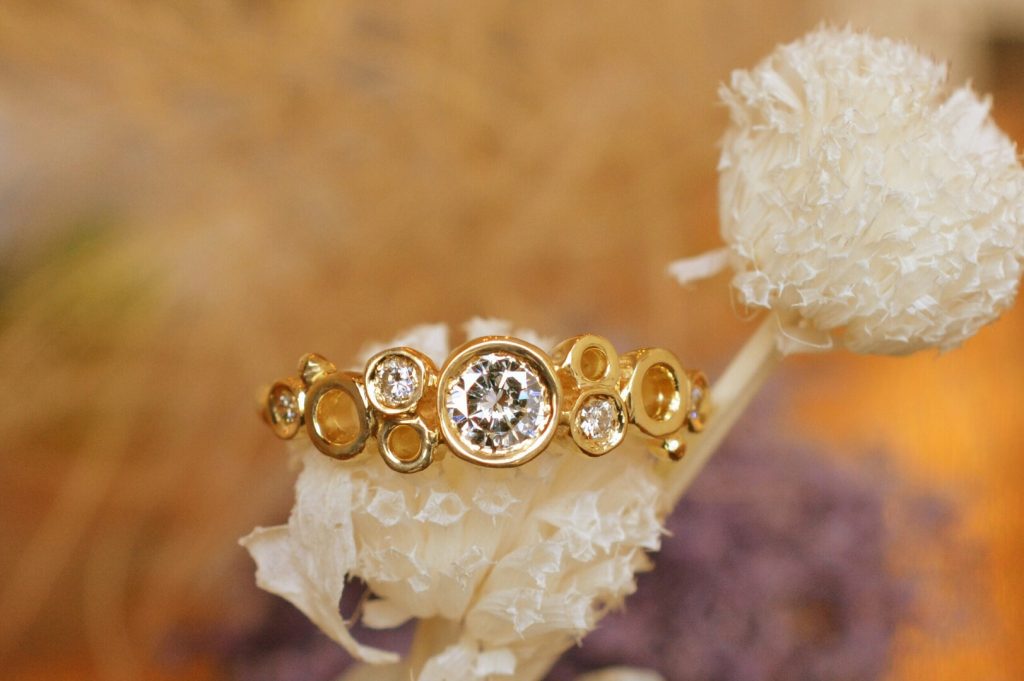 18kの婚約指輪静岡県東部でフルオーダー