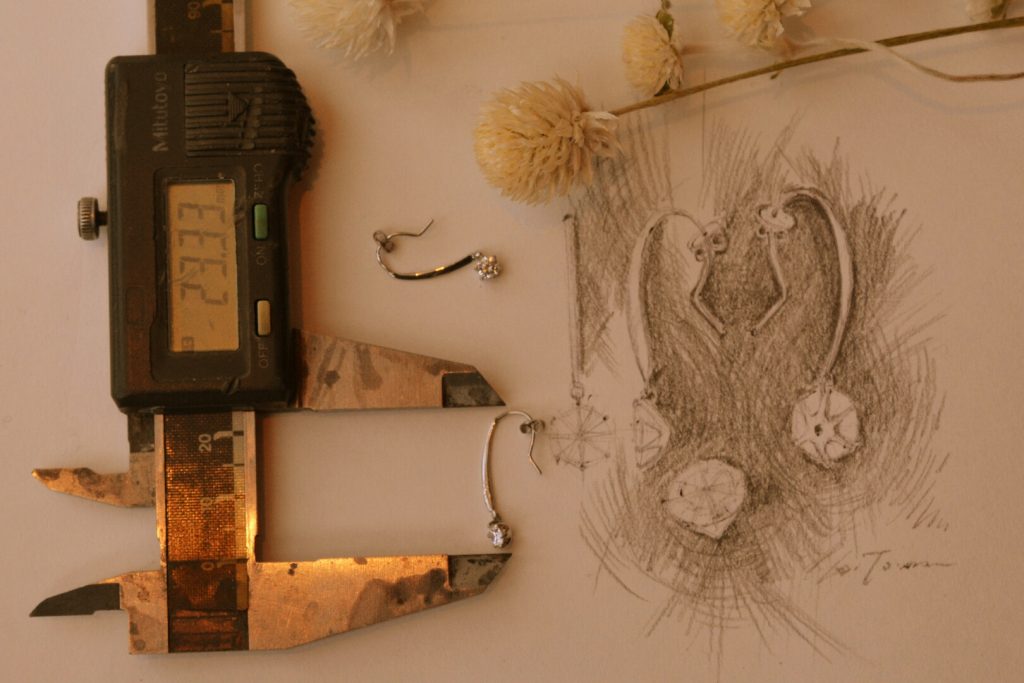 ダイヤのピアスを静岡県沼津でフルオーダー