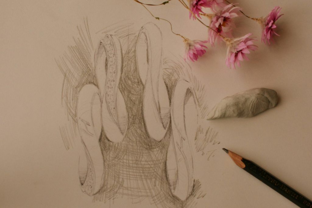 結婚指輪のデッサン画像沼津