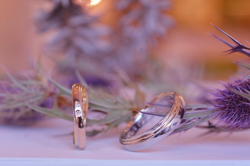 三層のマリッジリングをご注文