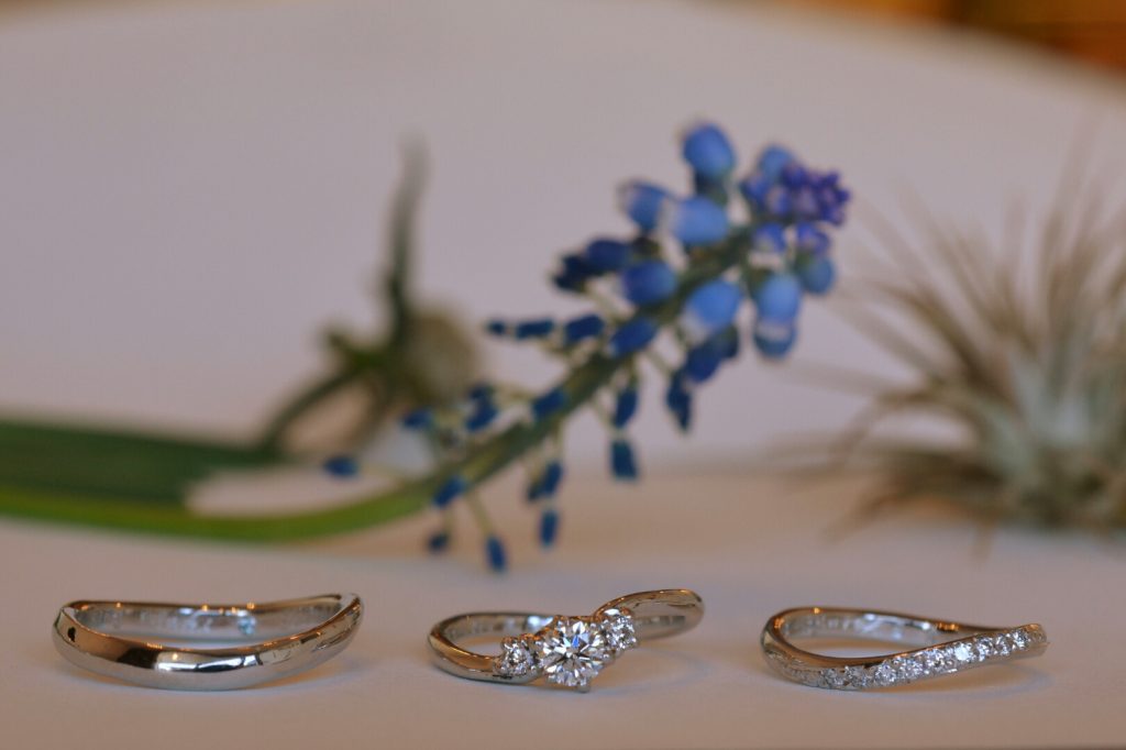 重ねづけのブライダルリングフルオーダー