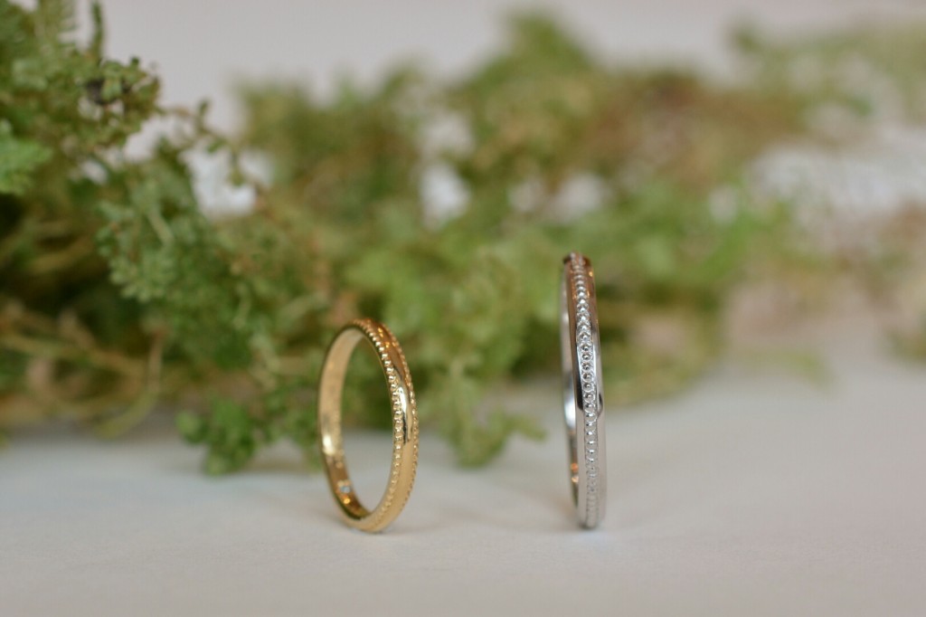 ミル打ちの結婚指輪フルオーダー